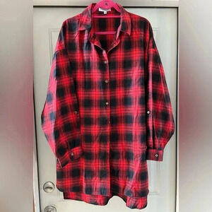 CHICSOUL | ladies plus size flannel shirt. Size: 2X